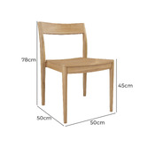 La Verde Fuller Mahogany Wood Dining Chair