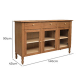 La Verde Keisha 3 Door Mindi Wood Sideboard