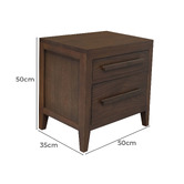 La Verde Avila Mindi Wood Bedside Table
