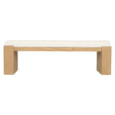 La Verde Lin Mindi Wood Ottoman Bench