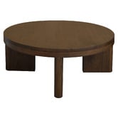 La Verde Caius Round Mindi Wood Coffee Table