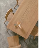 La Verde Renaud Oak Wood Dining Chairs