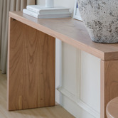 La Verde Delphine Mindi Wood Console Table