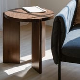 La Verde Caius Mindi Wood Side Table