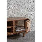 La Verde 150cm Seren 2 Door Mindi Wood &amp; Rattan Entertainment Unit