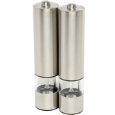 Wiltshire Set of 2 Electric Stainless Steel Salt &amp; Pepper Mills