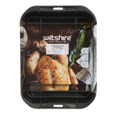 Wiltshire Black 37cm Carbon Steel Deep Roast Pan with Rack
