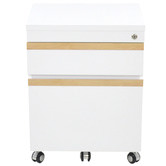 By Designs White Bianca 2 Drawer Filing Cabinet