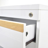 By Designs White Bianca 2 Drawer Filing Cabinet