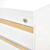 By Designs White Bianca 2 Drawer Filing Cabinet