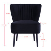 Brooklyn and Bella Black Slipper Chair