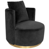 Brooklyn and Bella Tremblay Velvet Love Seat with Gold Base | Temple ...