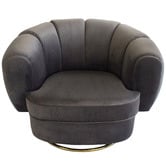 Brooklyn and Bella Steinmann Velvet Swivel Armchair