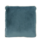 Brooklyn and Bella Steel Blue Gold Gilded Velvet Cushion
