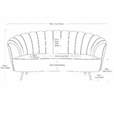 Brooklyn and Bella Charlemagne 2 Seater Velvet Sofa