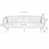 Brooklyn and Bella Cardiff 3 Seater Velvet Sofa