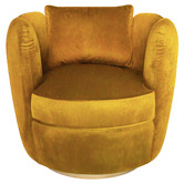 Brooklyn and Bella Rochester Velvet Swivel Armchair
