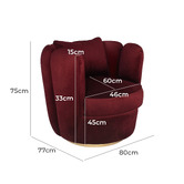 Brooklyn and Bella Rochester Velvet Swivel Armchair