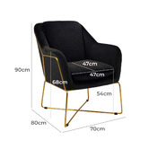 Brooklyn and Bella Dover Velvet Armchair