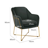 Brooklyn and Bella Dover Velvet Armchair