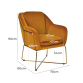 Brooklyn and Bella Dover Velvet Armchair