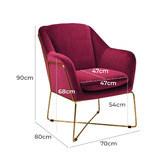 Brooklyn and Bella Dover Velvet Armchair