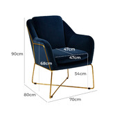 Brooklyn and Bella Dover Velvet Armchair