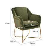 Brooklyn and Bella Dover Velvet Armchair