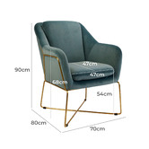 Brooklyn and Bella Dover Velvet Armchair