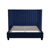 Brooklyn and Bella Navy Lulu Velvet Bed Frame