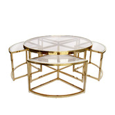 Brooklyn and Bella 5 Piece Perugia Nesting Coffee Table Set