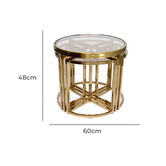 Brooklyn and Bella 5 Piece Perugia Nesting Side Table Set