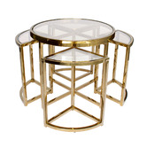 Brooklyn and Bella 5 Piece Perugia Nesting Side Table Set