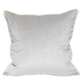 Brooklyn and Bella Pebble Grey Luxury Piped Velvet Cushion
