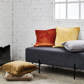 Brooklyn and Bella Hermann Piped Rectangular Velvet Cushion