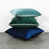 Brooklyn and Bella Laine Piped Square Velvet Cushion