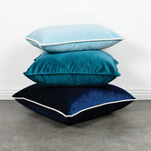 Brooklyn and Bella Peacock Luxury Velvet Rectangular Cushion