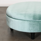 Brooklyn and Bella Extra Large Velvet Ottoman with Feet