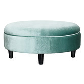 Brooklyn and Bella Extra Large Velvet Ottoman with Feet