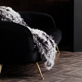 Brooklyn and Bella Snowflake Delbee Sheepskin Throw