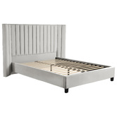 Brooklyn and Bella Light Grey Lulu Velvet Bedhead