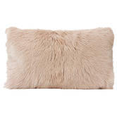 Brooklyn and Bella Amgalan Goat Fur Lumbar Cushion
