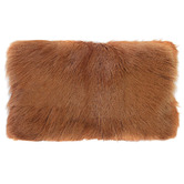 Brooklyn and Bella Amgalan Goat Fur Lumbar Cushion