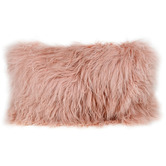 Brooklyn and Bella Solid Delbee Sheepskin Lumbar Cushion