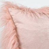 Brooklyn and Bella Solid Delbee Sheepskin Lumbar Cushion