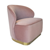 Brooklyn and Bella Blush Eognagh Velvet Accent Chair