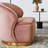Brooklyn and Bella Blush Eognagh Velvet Accent Chair