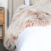 Brooklyn and Bella Snowflake Delbee Sheepskin Throw