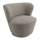 Brooklyn and Bella Houndstooth Raeley Swivel Chair