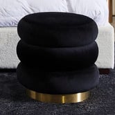 Brooklyn and Bella Quinn Velvet Ottoman